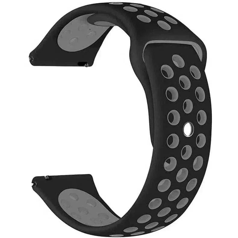 Nike Silicone Band for Smartwatch 22mm 22mm / Black Grey - Ktusu