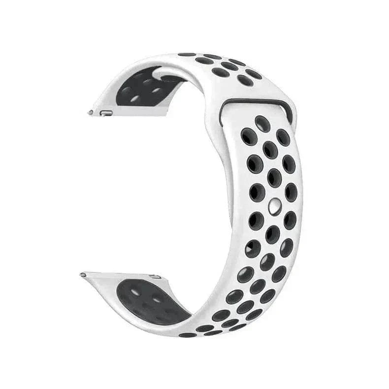 Nike Silicone Band for Smartwatch 22mm 22mm / White Black - Ktusu
