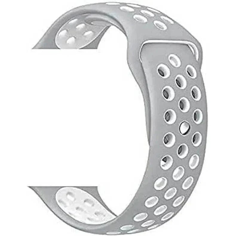 Nike Silicone Band for Smartwatch 22mm 22mm / White Grey - Ktusu