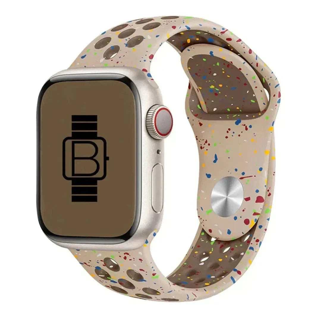Nike Silicone Eco-friendly Band for Apple Watch 38 | 40 | 41 | 42mm S10 38 | 40 | 41 | 42mm S10 / Cream - Ktusu