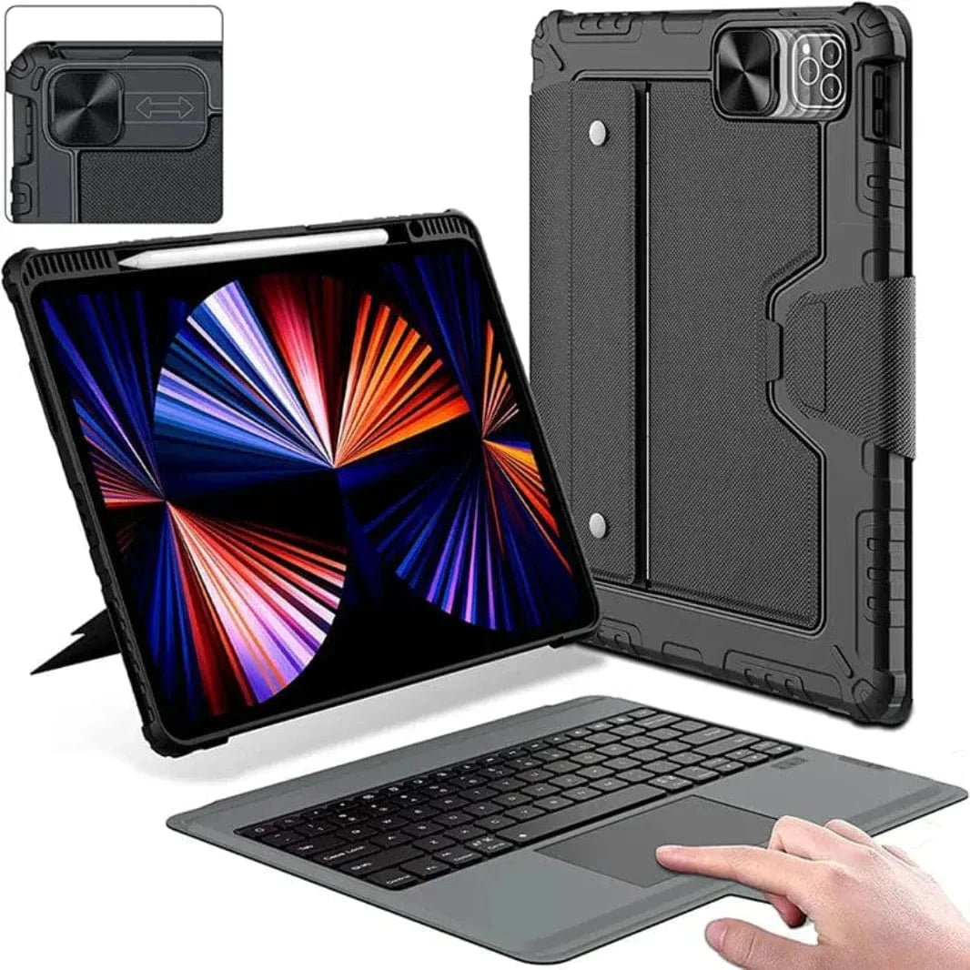 NILLKIN Bluetooth Keyboard Smart Cover for iPad Air M2 | Air 2 M3 (13-inch) iPad Air M2 | Air 2 M3 (13-inch) / Black - Ktusu
