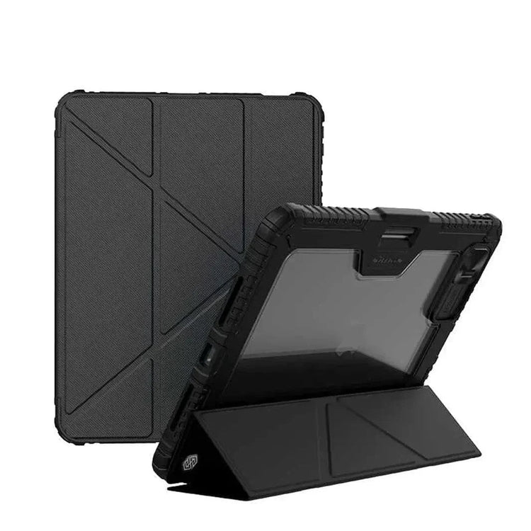Nillkin Multi Angle Folding Faux Leather Pencil Holder Covers for iPad Pro 5 M4 (2024) (11-inch) iPad Pro 5 M4 (2024) (11-inch) / Black - Ktusu