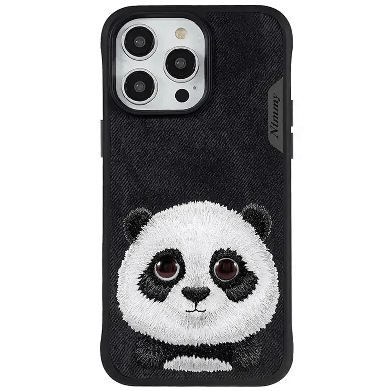 Nimmy 3D Embroided Hard Case for iPhone 16 Pro iPhone 16 Pro / Black Panda - Ktusu