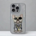 Nimmy 3D Embroided Hard Case for iPhone 16 Pro iPhone 16 Pro / Bull Dog Grey - Ktusu
