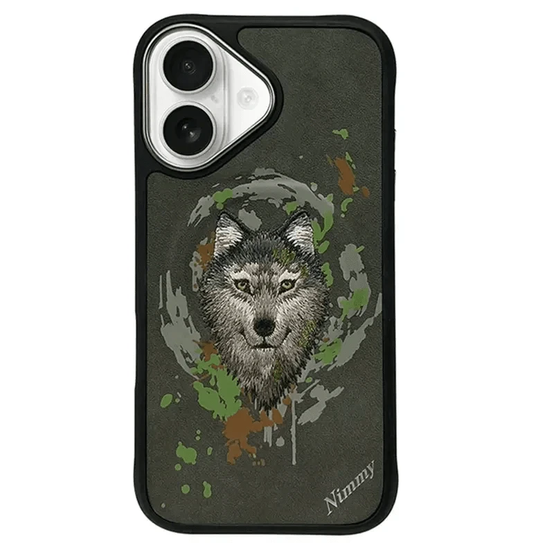 Nimmy 3D Embroided Hard Case for iPhone 16 Pro iPhone 16 Pro / Wolf - Ktusu