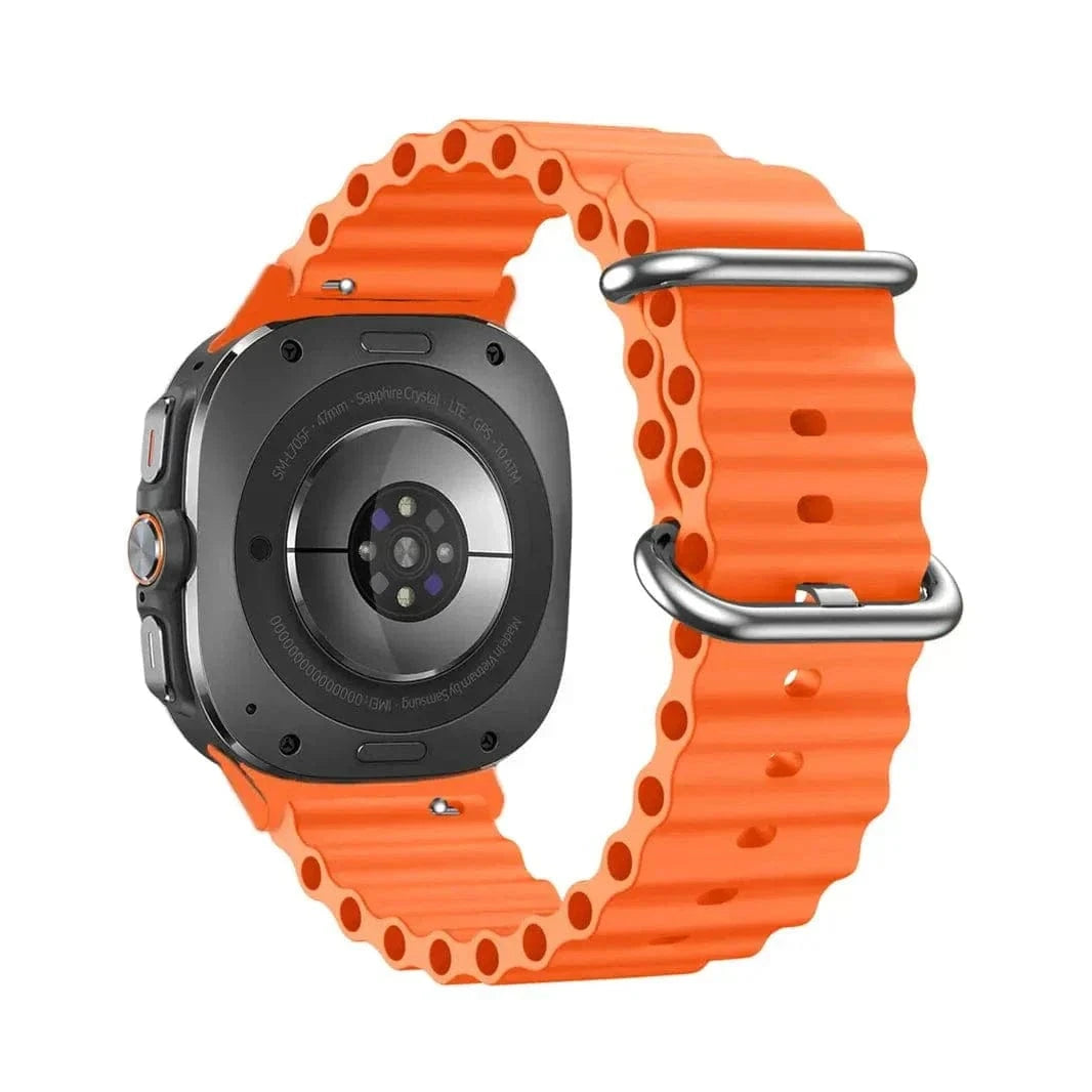 Ocean Silicone Band for Samsung Watch Ultra 47mm Watch Ultra 47mm / orange - Ktusu