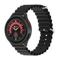 Ocean Silicone Band for Smartwatch 20mm 20mm / Black - Ktusu