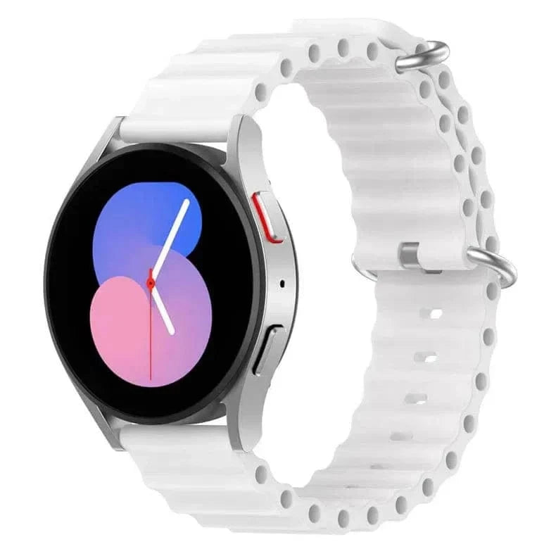 Ocean Silicone Band for Smartwatch 20mm 20mm / White - Ktusu