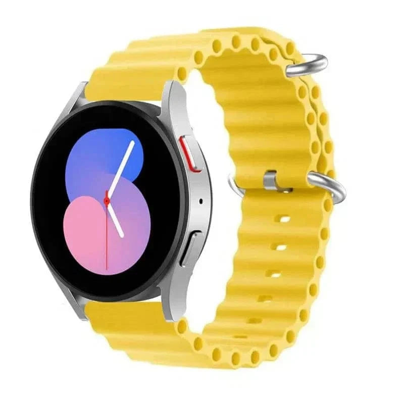 Ocean Silicone Band for Smartwatch 20mm 20mm / Yellow - Ktusu