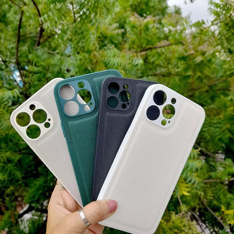 Pebble PU Leather Hard Case for iPhone 12 - Ktusu