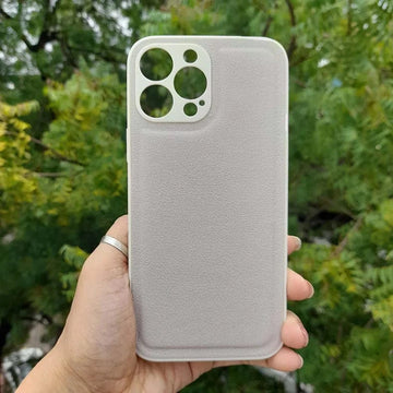 Pebble PU Leather Hard Case for iPhone 12 iPhone 12 / Khaki - Ktusu
