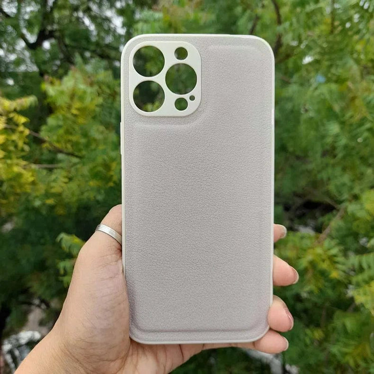 Pebble PU Leather Hard Case for iPhone 12 iPhone 12 / Khaki - Ktusu
