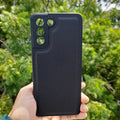 Pebble PU Leather Hard Case for Samsung S21 Plus Samsung S21 Plus / Black - Ktusu