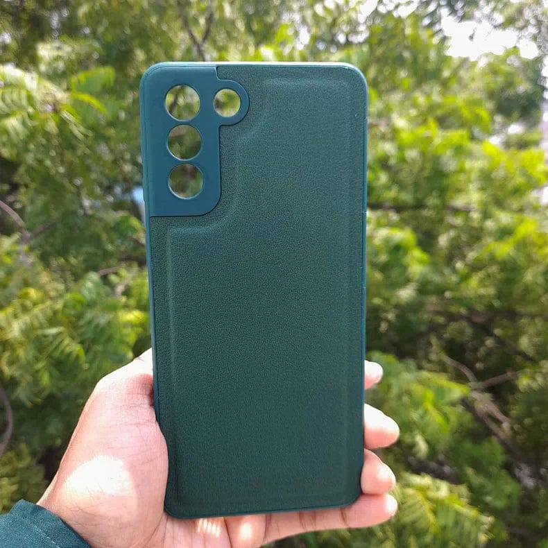Pebble PU Leather Hard Case for Samsung S21 Plus Samsung S21 Plus / Green - Ktusu