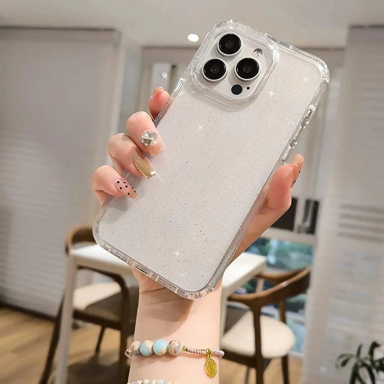 Powder Glitter Bling Clear Case for iPhone 16 iPhone 16 / Clear - Ktusu