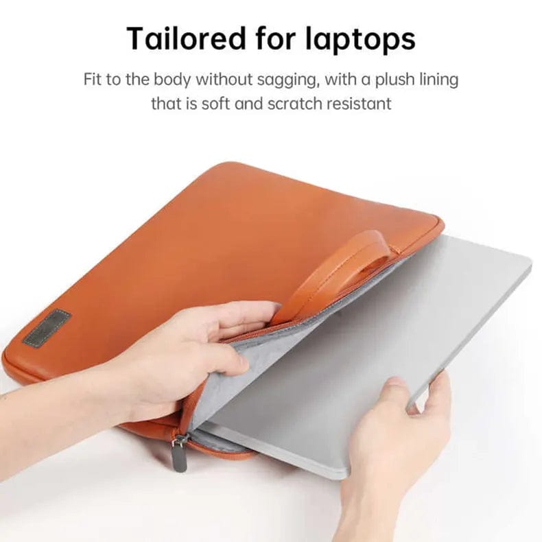 PU Leather Detachable Strap Laptop Sleeve & Handbag - Ktusu