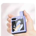 PU Leather Hand Strap Matte Hard Case for Samsung Z Flip5 - Ktusu