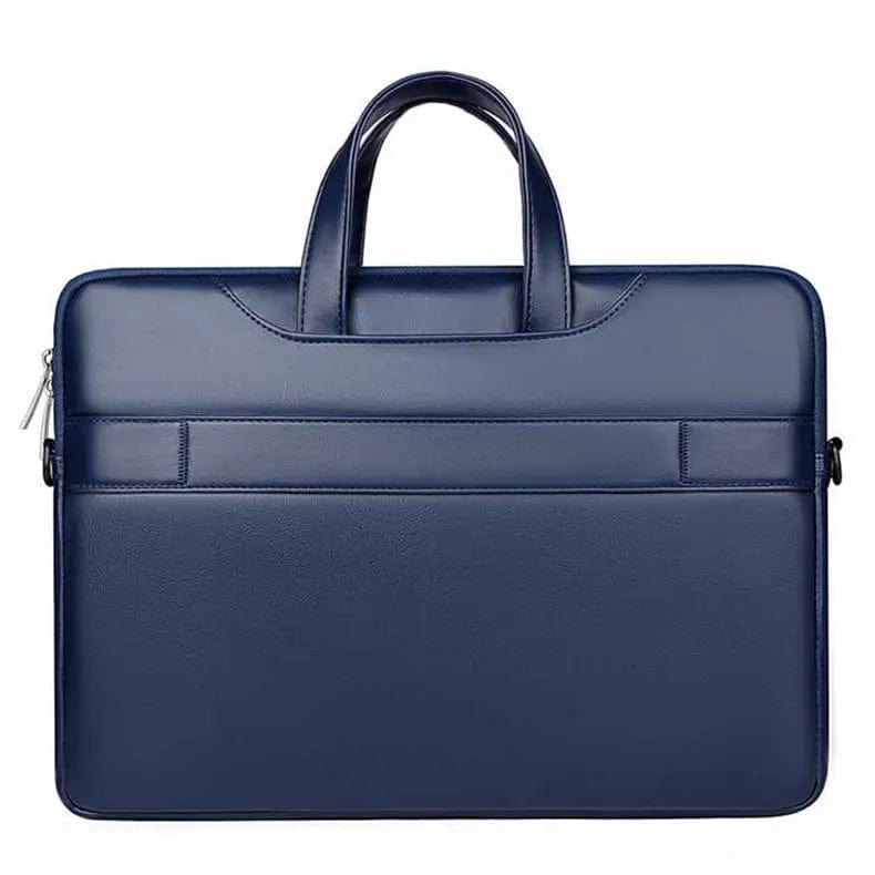 PU Leather Office Briefcase Laptop Sleeve & Handbag Up to 13.6 inch Laptop / Blue - Ktusu