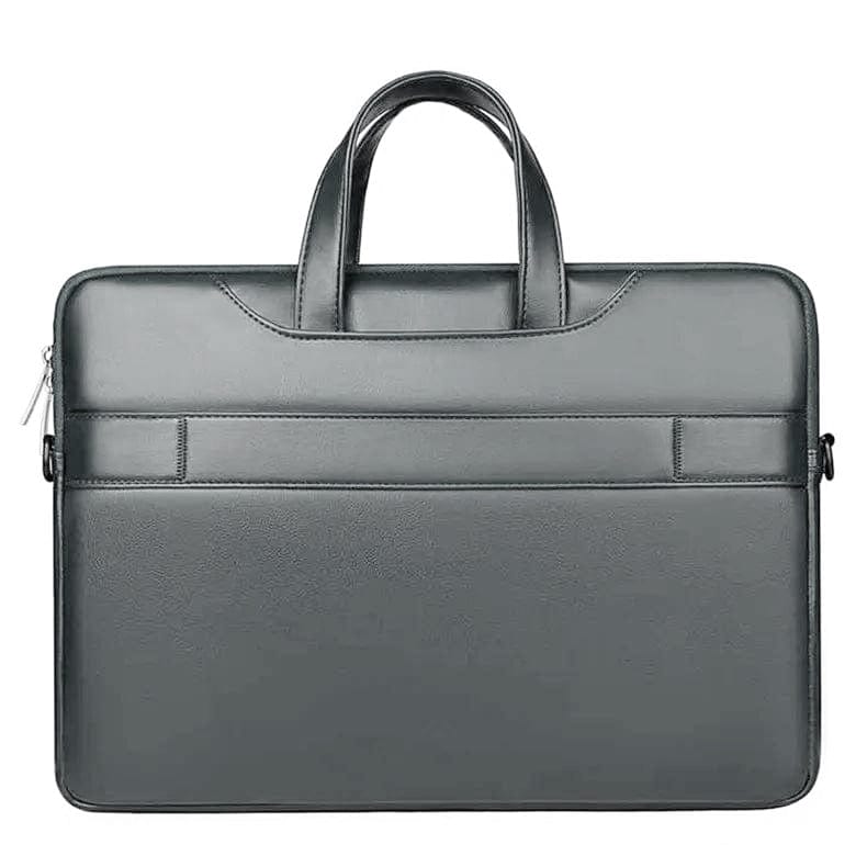 PU Leather Office Briefcase Laptop Sleeve & Handbag Up to 13.6 inch Laptop / Grey - Ktusu
