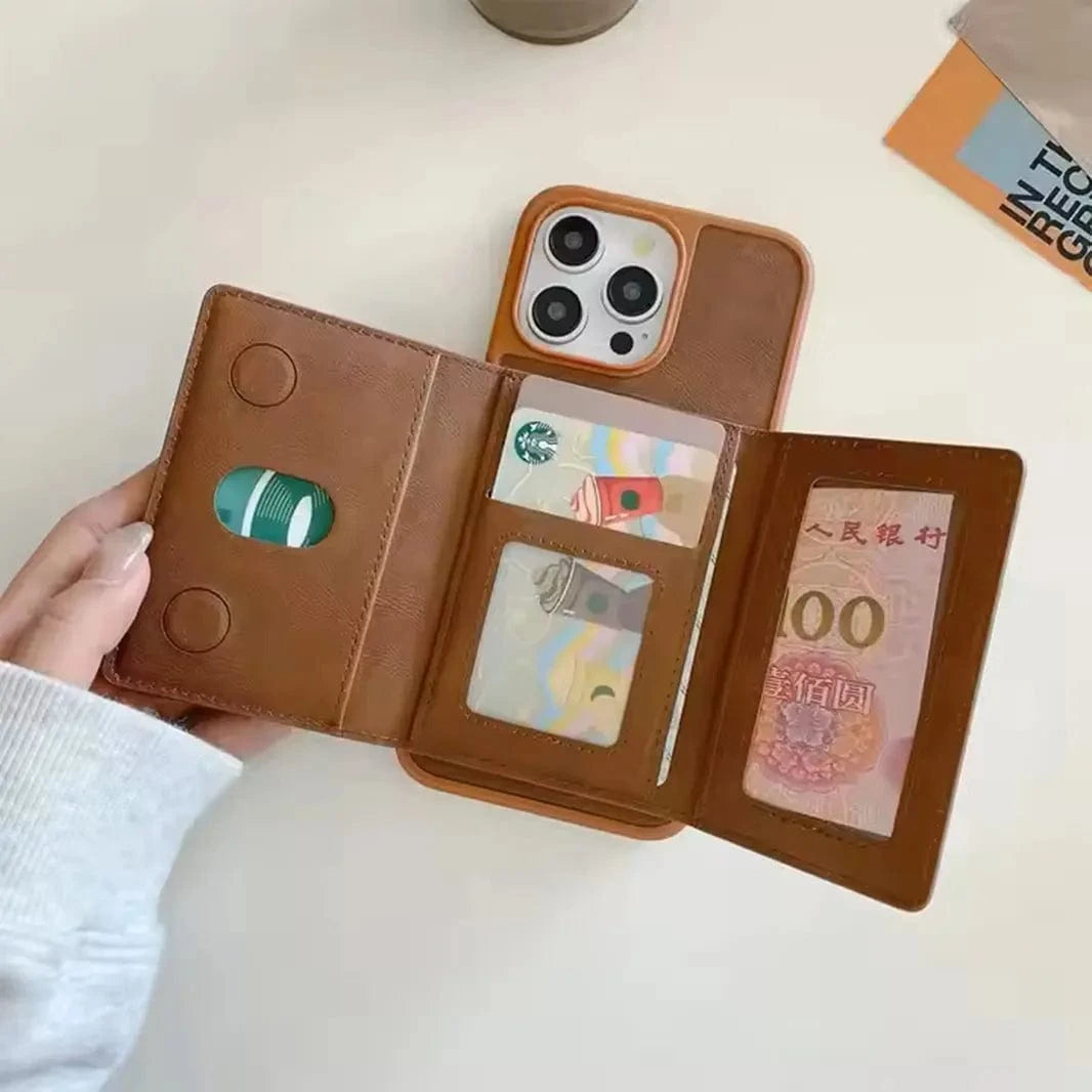 PU Leather Texture Magnetic MagSafe Card Wallet for iPhone - Ktusu