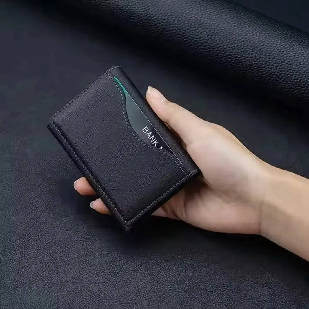 PU Leather Texture Magnetic MagSafe Card Wallet for iPhone - Ktusu