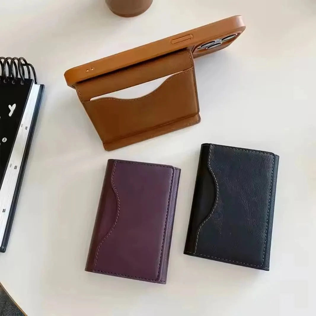 PU Leather Texture Magnetic MagSafe Card Wallet for iPhone - Ktusu
