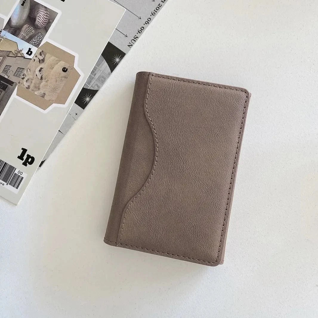 PU Leather Texture Magnetic MagSafe Card Wallet for iPhone Stone Brown - Ktusu