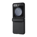 PU Leather with Hinge Protection Case for Samsung Z Flip5 Samsung Z Flip5 / Black - Ktusu