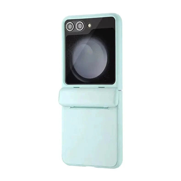 PU Leather with Hinge Protection Case for Samsung Z Flip5 Samsung Z Flip5 / Mint Green - Ktusu