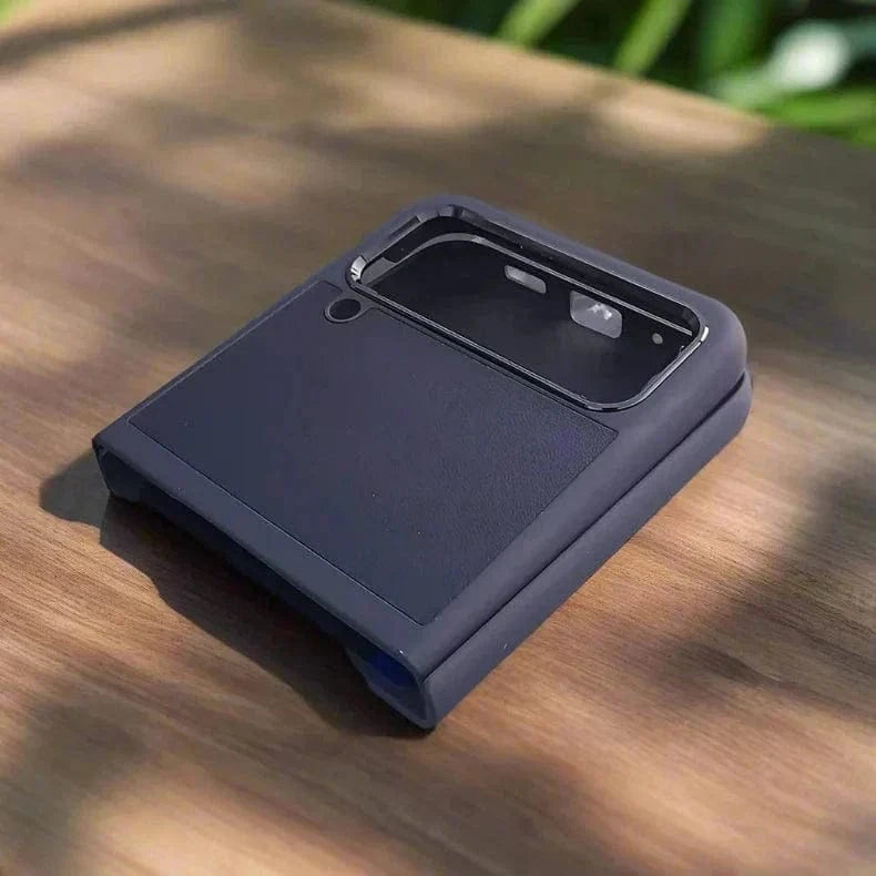 PU Leather with Metal Camera Protection Case for Samsung Z Flip4 - Ktusu