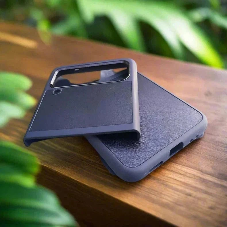 PU Leather with Metal Camera Protection Case for Samsung Z Flip4 - Ktusu
