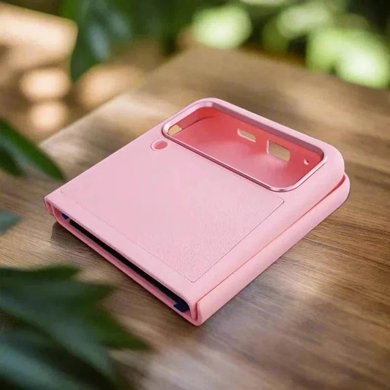 PU Leather with Metal Camera Protection Case for Samsung Z Flip4 - Ktusu