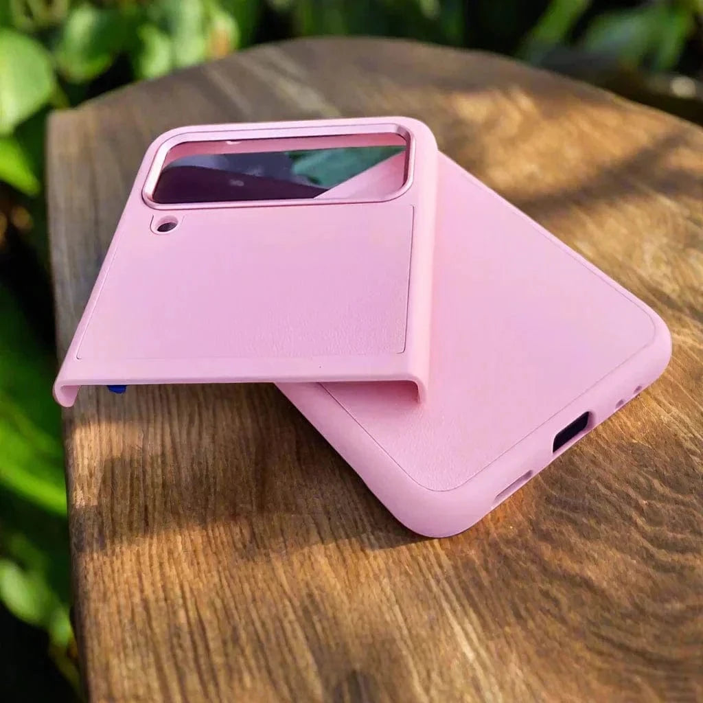 PU Leather with Metal Camera Protection Case for Samsung Z Flip4 - Ktusu