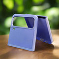 PU Leather with Metal Camera Protection Case for Samsung Z Flip4 Samsung Z Flip4 / Lavender - Ktusu