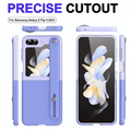 PU Leather Wrist Band Dual Color Case for Samsung Z Flip5 - Ktusu