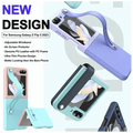 PU Leather Wrist Band Dual Color Case for Samsung Z Flip5 - Ktusu