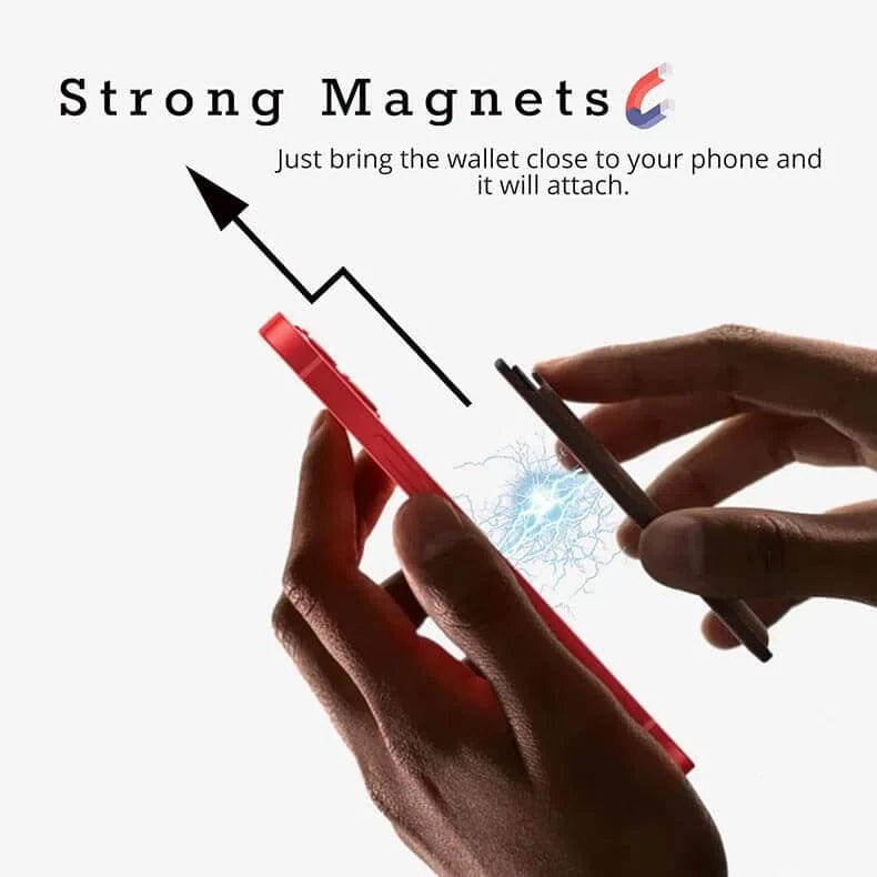 PU Magnetic MagSafe Card Wallet for iPhone - Ktusu