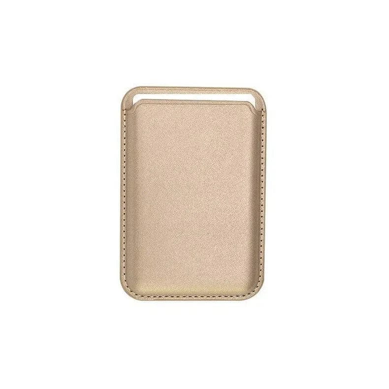 PU Magnetic MagSafe Card Wallet for iPhone Gold - Ktusu