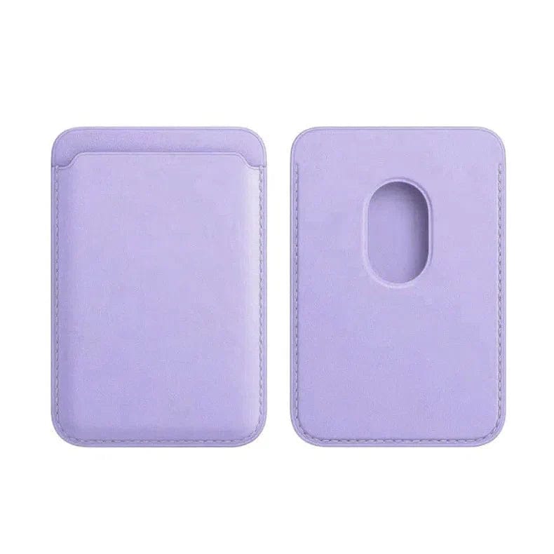 PU Magnetic MagSafe Card Wallet for iPhone Lavender - Ktusu