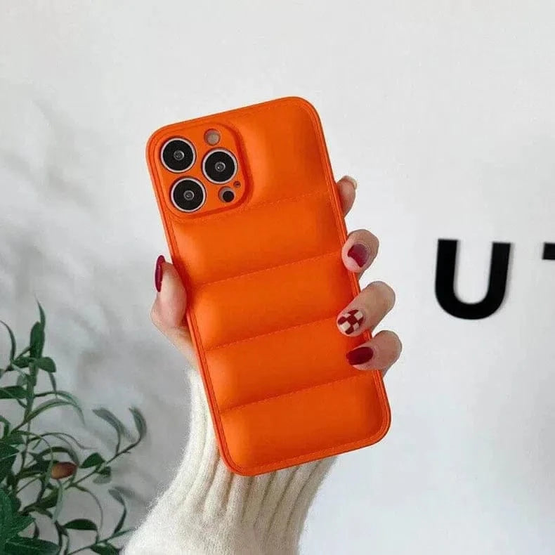 Puffer Pattern Soft TPU Case for iPhone 11 iPhone 11 / Orange - Ktusu