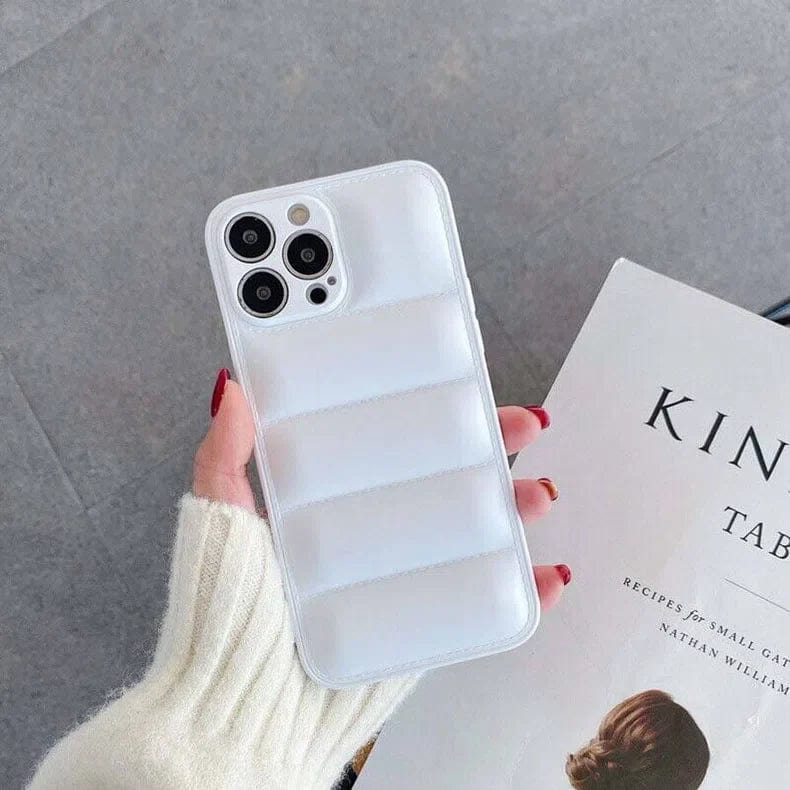 Puffer Pattern Soft TPU Case for iPhone 11 iPhone 11 / White - Ktusu