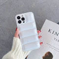 Puffer Pattern Soft TPU Case for iPhone 13 Pro iPhone 13 Pro / White - Ktusu