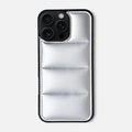 Puffer Pattern Soft TPU Hard Case for iPhone 15 Plus iPhone 15 Plus / Silver - Ktusu