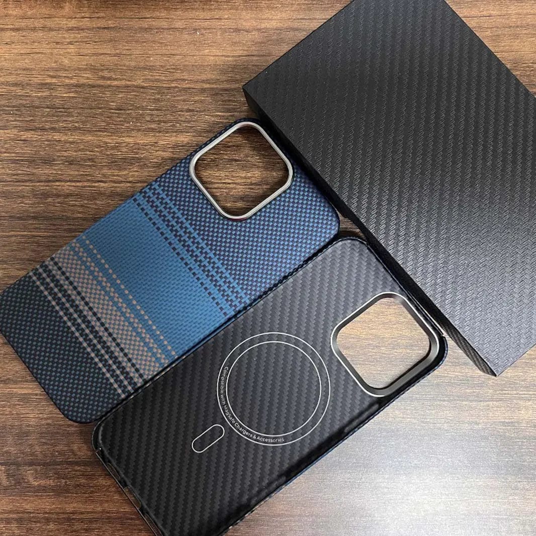 Real Aramid Kevlar Fiber Magsafe Case for iPhone 16 Pro - Ktusu