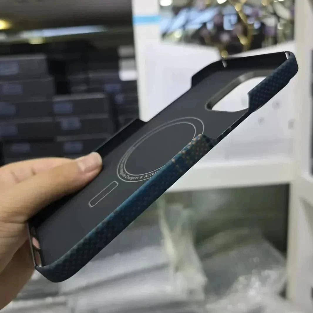 Real Aramid Kevlar Fiber Magsafe Case for iPhone 16 Pro - Ktusu