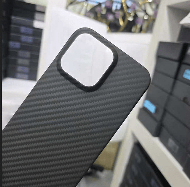 Real Aramid Lightweight Slim Thin Carbon Fiber Case for iPhone 15 Pro Max iPhone 15 Pro Max / Black - Ktusu
