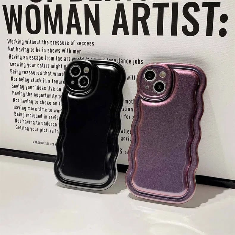 Reflective Shiny Wavy Edge Soft TPU Case for iPhone 12 Pro - Ktusu