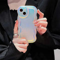Reflective Shiny Wavy Edge Soft TPU Case for iPhone 12 Pro iPhone 12 Pro / Color Reflective - Ktusu