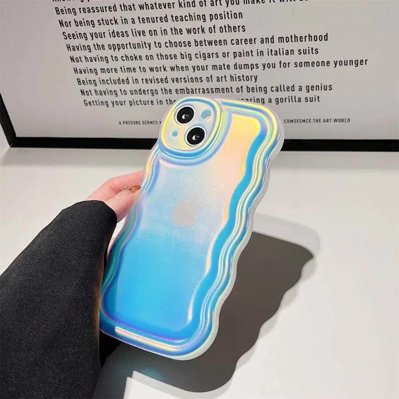 Reflective Shiny Wavy Edge Soft TPU Case for iPhone 13 - Ktusu