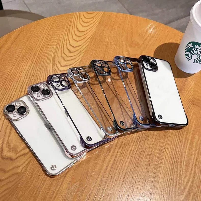 Rimless Slim Frameless Clear Hard Case for iPhone 14 Pro Max iPhone 14 Pro Max / Deep Purple - Ktusu